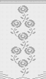 Fillet pattern of crocheted curtains