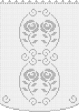 Fillet pattern of crocheted curtains