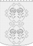 Fillet pattern of crocheted curtains