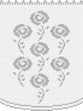 Fillet pattern of crocheted curtains