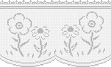 Fillet pattern of crocheted curtains