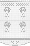 Fillet pattern of crocheted curtains