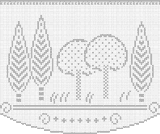 Fillet pattern of crocheted curtains