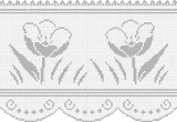 Fillet pattern of crocheted curtains