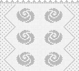 Fillet pattern of crocheted curtains