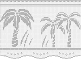 Fillet pattern of crocheted curtains