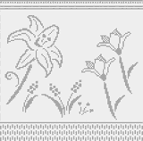 Fillet pattern of crocheted curtains