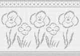 Fillet pattern of crocheted curtains