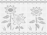 Fillet pattern of crocheted curtains