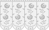 Fillet pattern of crocheted curtains