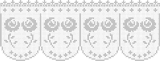 Fillet pattern of crocheted curtains