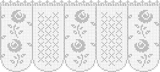 Fillet pattern of crocheted curtains