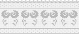 Fillet pattern of crocheted curtains