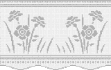 Fillet pattern of crocheted curtains