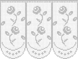 Fillet pattern of crocheted curtains