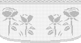 Fillet pattern of crocheted curtains