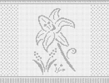 Fillet pattern of crocheted curtains