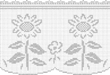 Fillet pattern of crocheted curtains