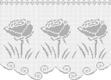 Fillet pattern of crocheted curtains