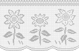 Fillet pattern of crocheted curtains