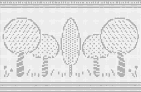 Fillet pattern of crocheted curtains