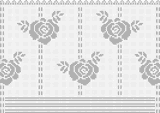 Fillet pattern of crocheted curtains