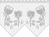 Fillet pattern of crocheted curtains