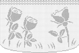 Fillet pattern of crocheted curtains