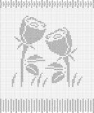 Fillet pattern of crocheted curtains