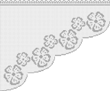 Fillet pattern of crocheted curtains