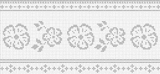 Fillet pattern of crocheted curtains