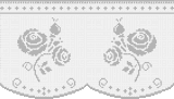 Fillet pattern of crocheted curtains