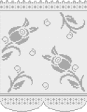 Fillet pattern of crocheted curtains