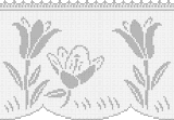 Fillet pattern of crocheted curtains