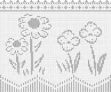 Fillet pattern of crocheted curtains