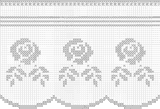 Fillet pattern of crocheted curtains