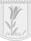 Fillet pattern of crocheted curtains