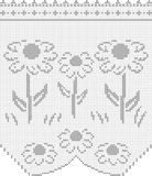 Fillet pattern of crocheted curtains