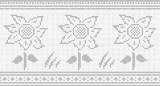 Fillet pattern of crocheted curtains