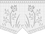 Fillet pattern of crocheted curtains