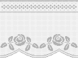 Fillet pattern of crocheted curtains