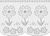 Fillet pattern of crocheted curtains