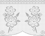 Fillet pattern of crocheted curtains