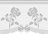 Fillet pattern of crocheted curtains