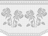 Fillet pattern of crocheted curtains