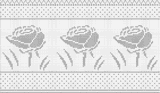 Fillet pattern of crocheted curtains