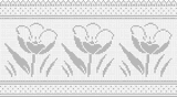 Fillet pattern of crocheted curtains