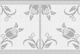 Fillet pattern of crocheted curtains