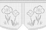 Fillet pattern of crocheted curtains