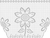 Fillet pattern of crocheted curtains